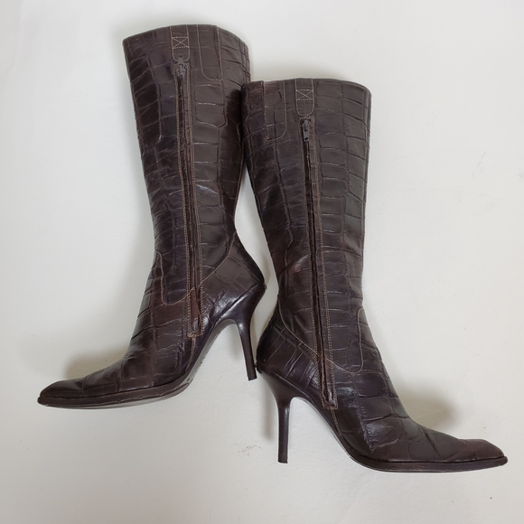 Vtg tall leather boots - Picture 3 of 8
